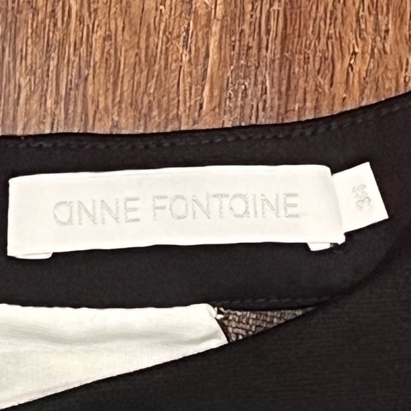 Anne Fontaine PENDA Cracked Print Blk and Wht Cap - Picture 5 of 10